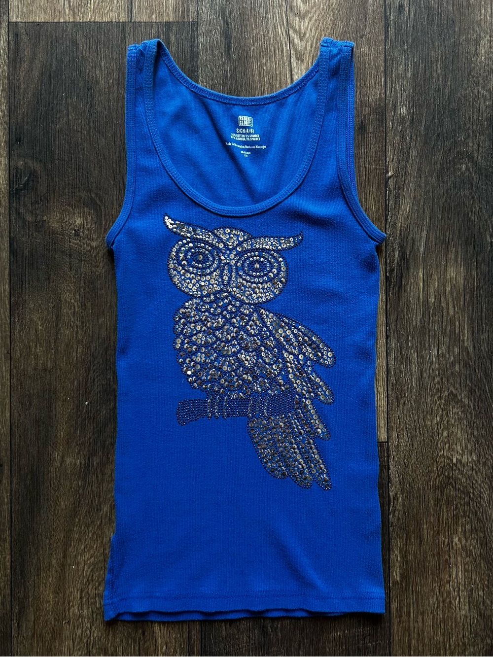 Sequin Owl Tank